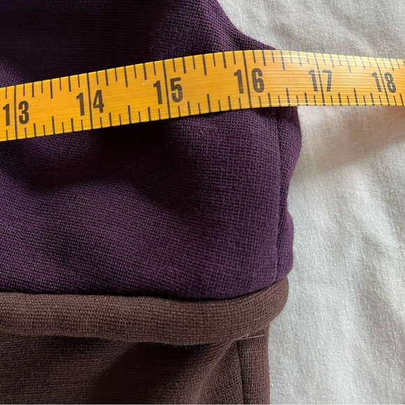 Douglas Hannant Stunning Wool like Scoop Neck Bodycon Pencil Dress Brown Plum 10 - Picture 9 of 15